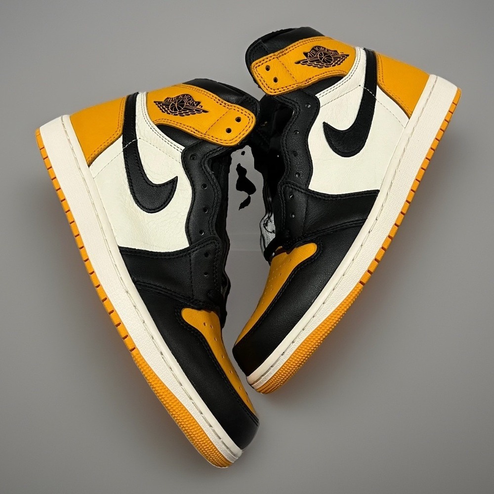 Mens Nike Air Jordan 1 Retro High Taxi Black Sneakers OG 555088-711 10.5M NEW
